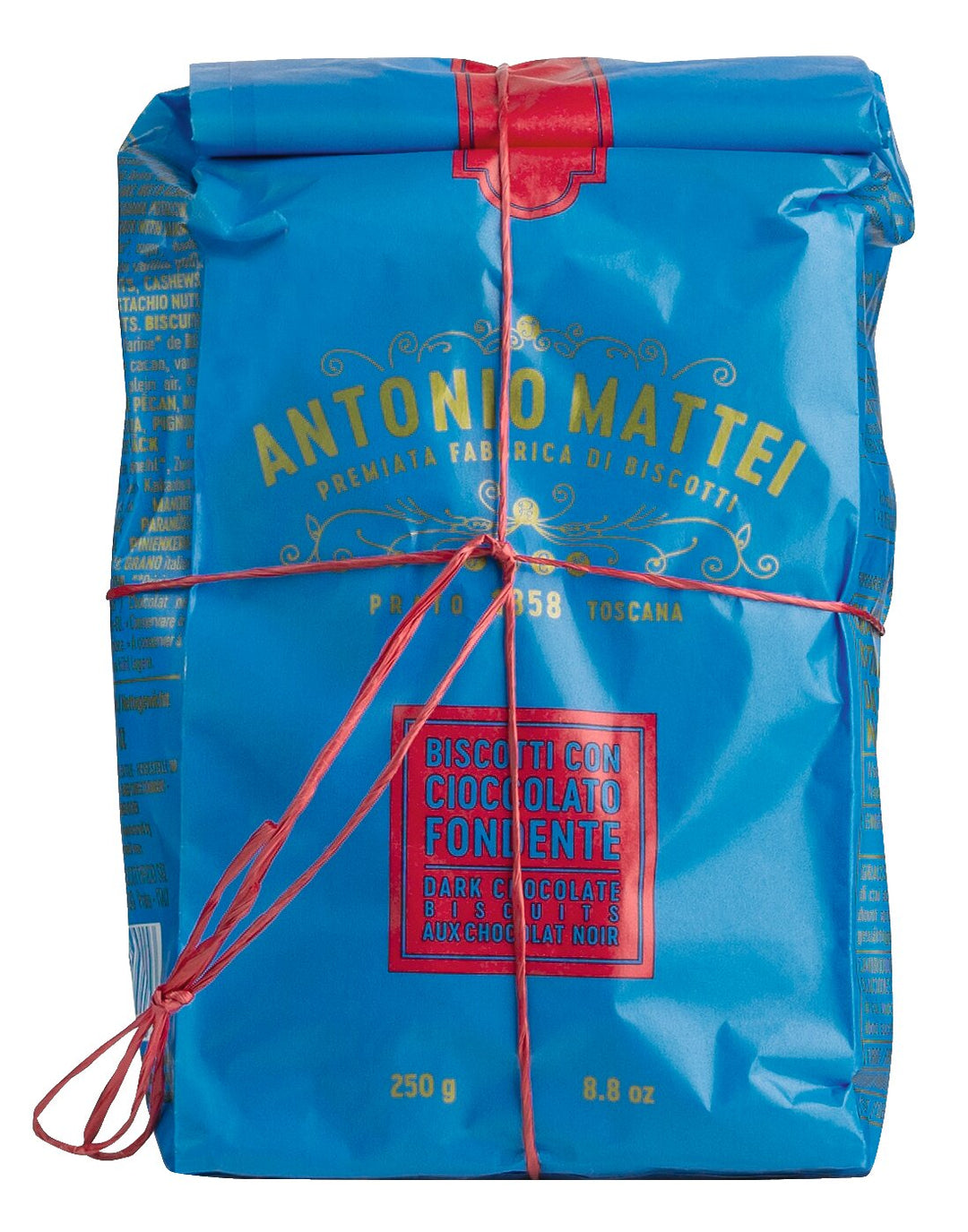 Mattei: Cantuccini con cioccolato fondente - Toskanische Kekse mit Zartbitterschokolade, 250 g