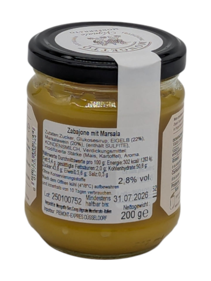 Il Mongetto: Zabaione (Zabaglione, Zabajone), 200 g