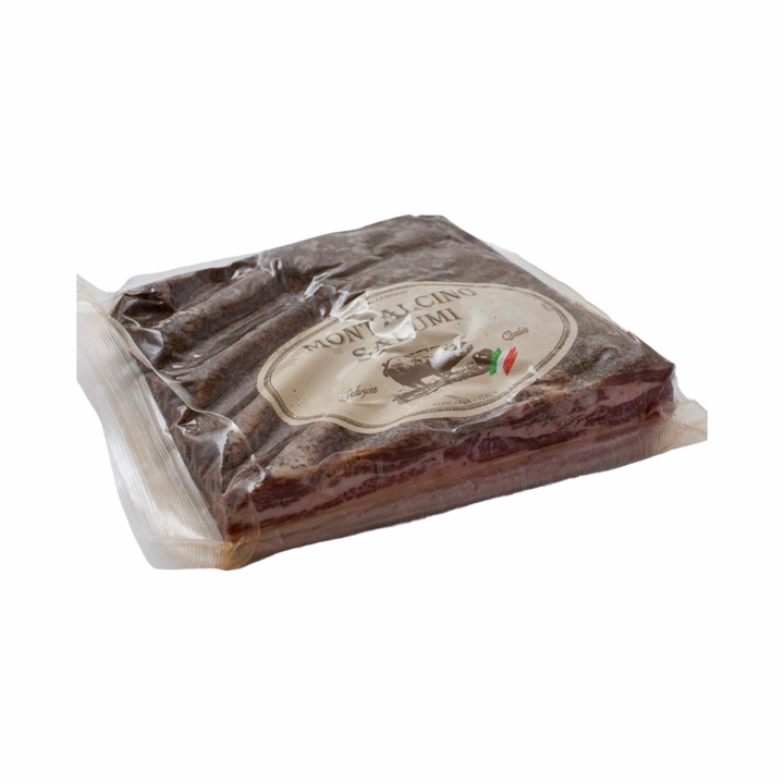 Pancetta - durchwachsener Speck – flach (ca. 1,2kg; vakuumiert), Montalcino Salumi