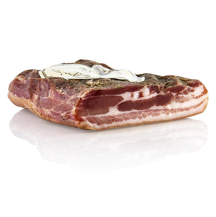 Pancetta - durchwachsener Speck – flach (ca. 1,2kg; vakuumiert), Montalcino Salumi