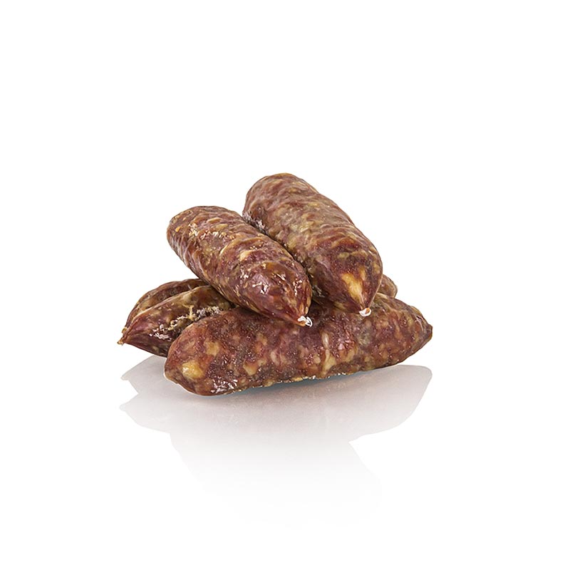 Montalcino Salumi: Wildschweinsalami - 5 ca. fingergroße Salamis - Bocconcini der toskanischen Wildschweinsalami (ca.250g; vakuumiert)