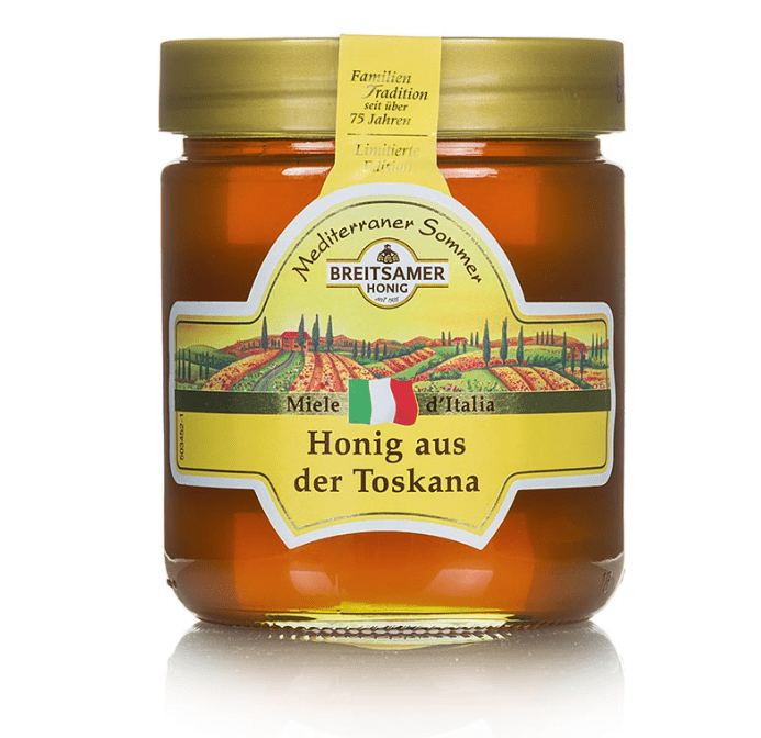 Miel à grosses graines "Eté Méditerranéen", Toscane, 500 g