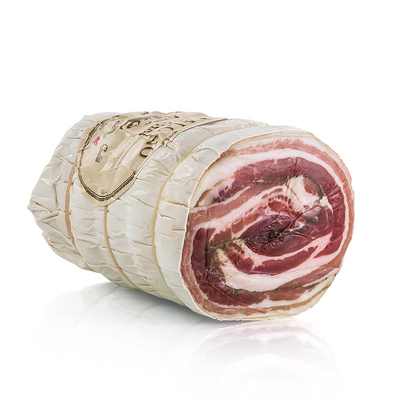 Pancetta - durchwachsener Speck – gerollt (ca. 2,75 kg; vakuumiert), Montalcino Salumi)