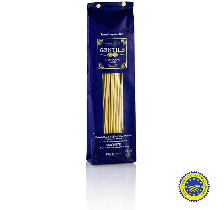 Pastificio Gentile Gragnano IGP/PGI - Spaghetti, ø 2,2mm, bronze étiré, 500 g