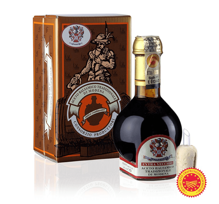 Malpighi: Traditional Balsamic Vinegar DOP/PDO, Extra Virgin Olive Oil, 25 years, Gift Box, 100 ml