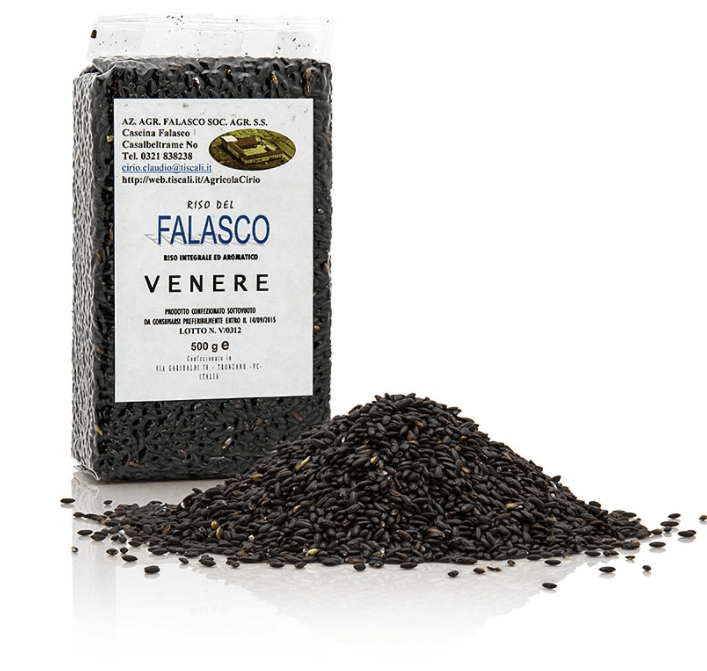 Venere, riz noir naturel à grains courts, idéal pour le risotto, Piémont - 500 g
