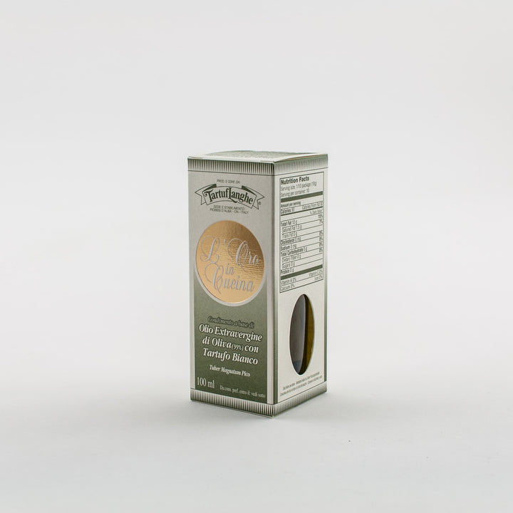 Tartuflanghe: L´Oro Extra Virgin Olive Oil with white truffle aroma (truffle oil), 100 ml