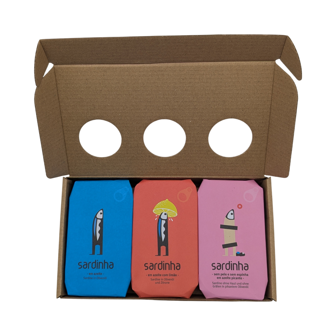 A banca da Sardinha: Sarde dal Portogallo nel pacchetto degustazione, 3x 120g