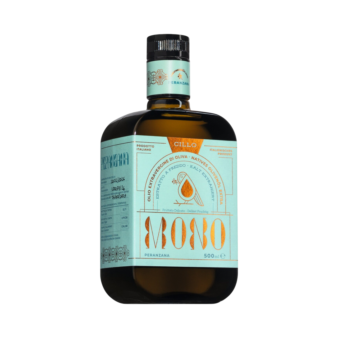 Cillo: Natives Olivenöl extra ,Monocultivar Peranzana', 250 ml - Piemont Express