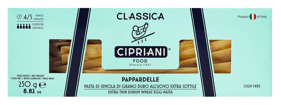 Cipriani: Pappardelle all'uovo - breite Eierbandnudeln, 250 g