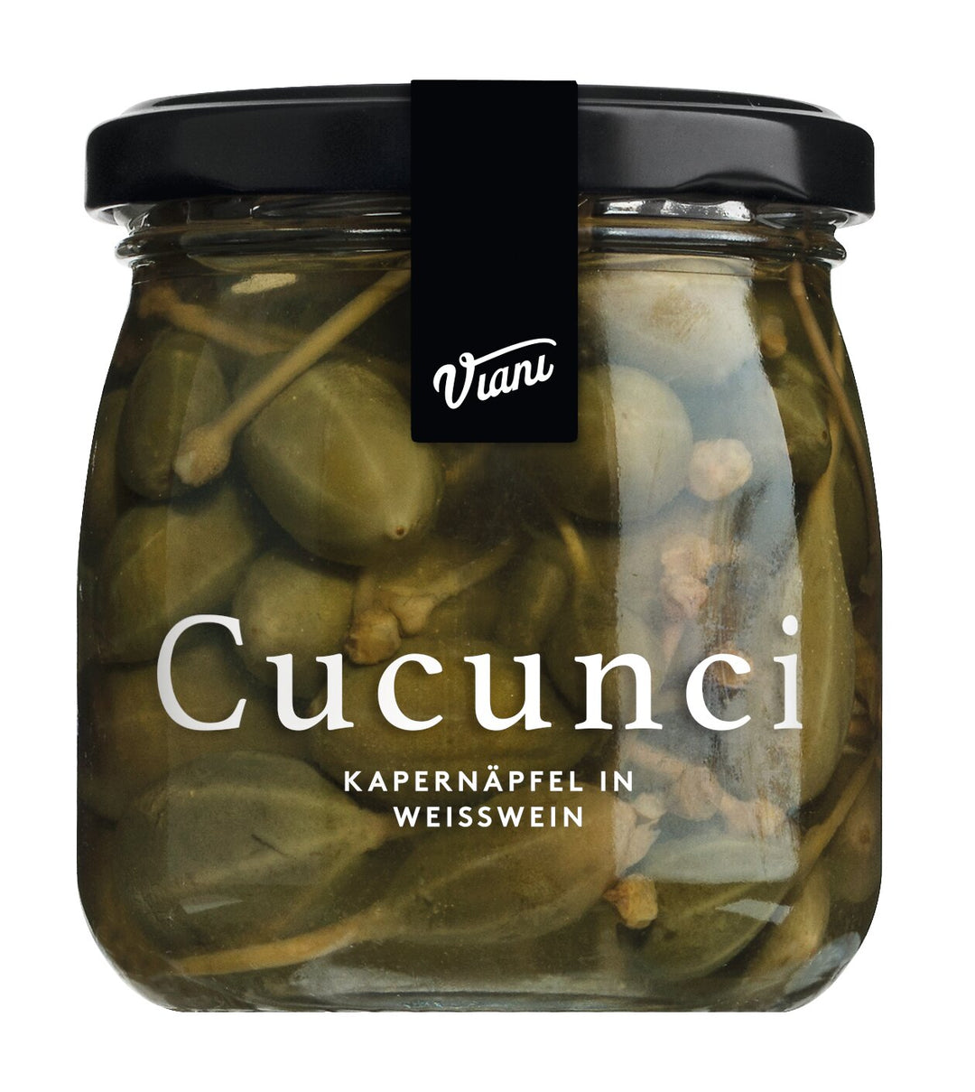 Viani: Cucunci - Kapernäpfel in Weißwein, 180 g