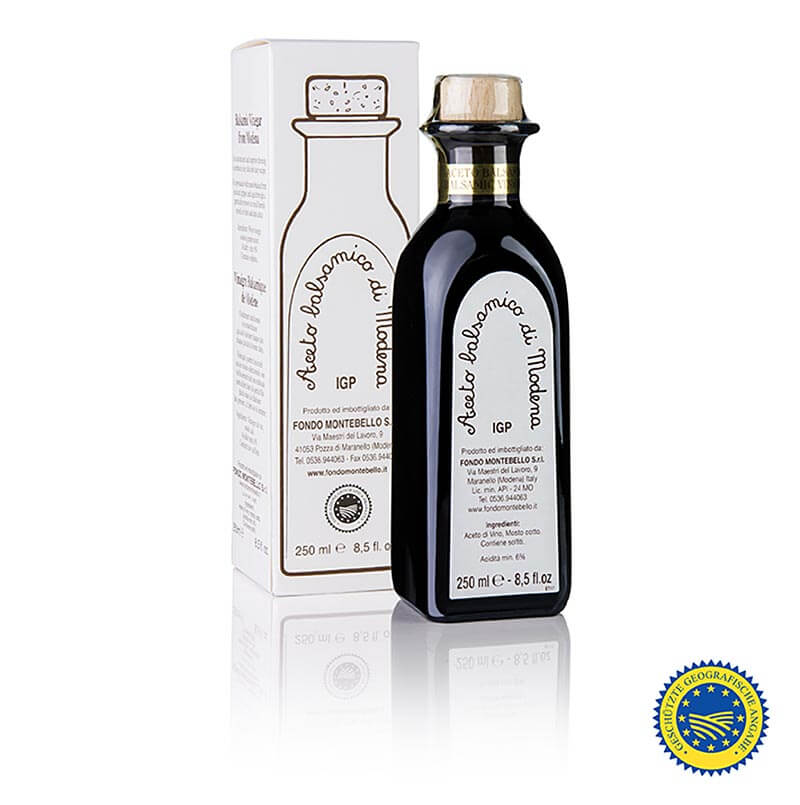 Fondo Montebello: Aceto Balsamico di Modena IGP - weißer Karton FM01, 250ml