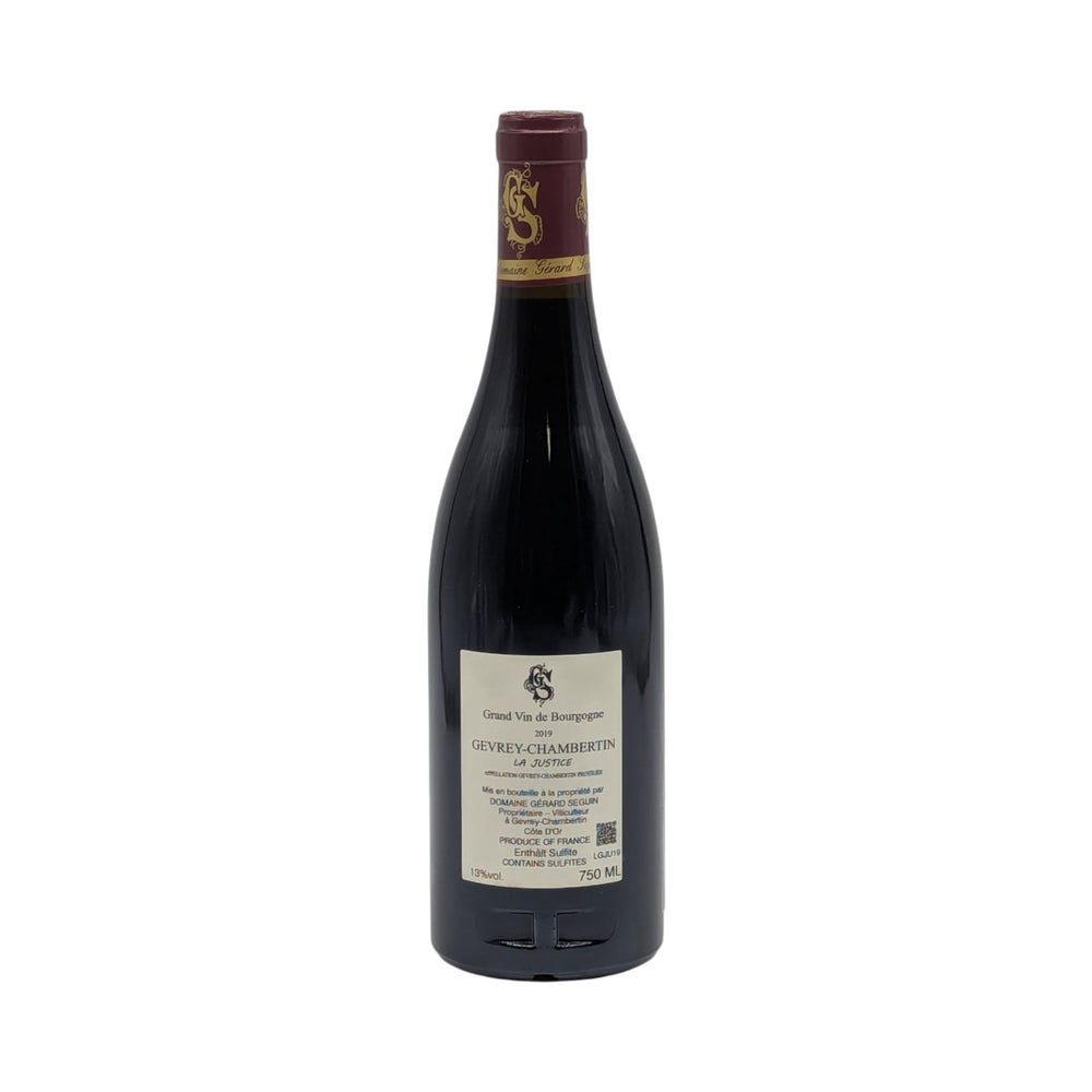 Gerard Seguin: Gevrey-Chambertin La Justice 2019 - Piemont Express