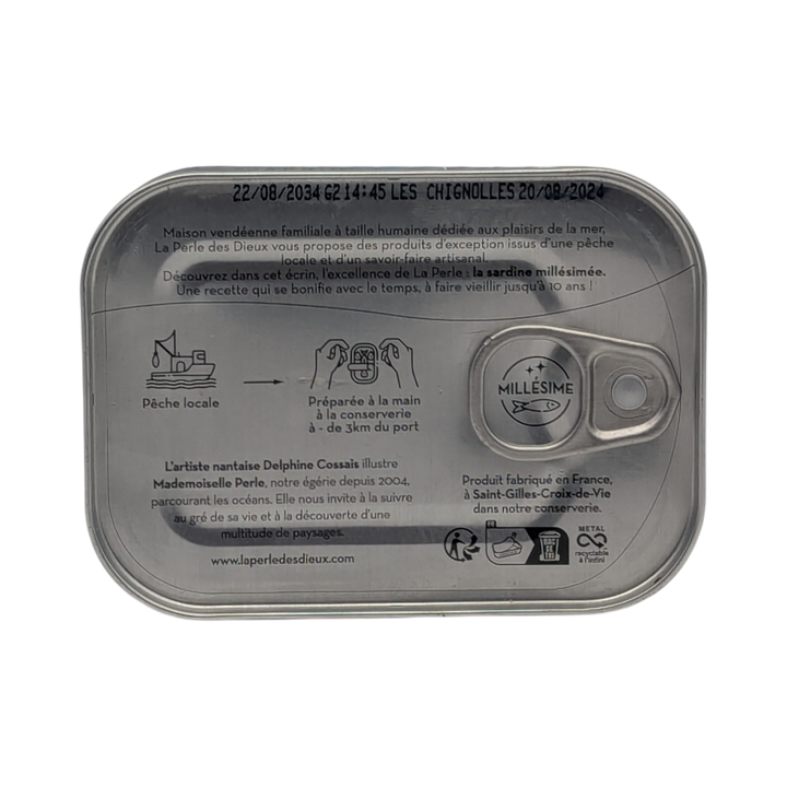 La PERLE des DIEUX: "Mlle Perle" Sardina d'annata - Sardine Millésimées 2023, 115g