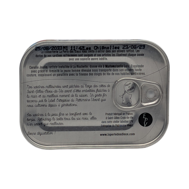 La PERLE des DIEUX: "Mille Lulu" sardina d'annata - Sardine Millésimées 2023, 115g