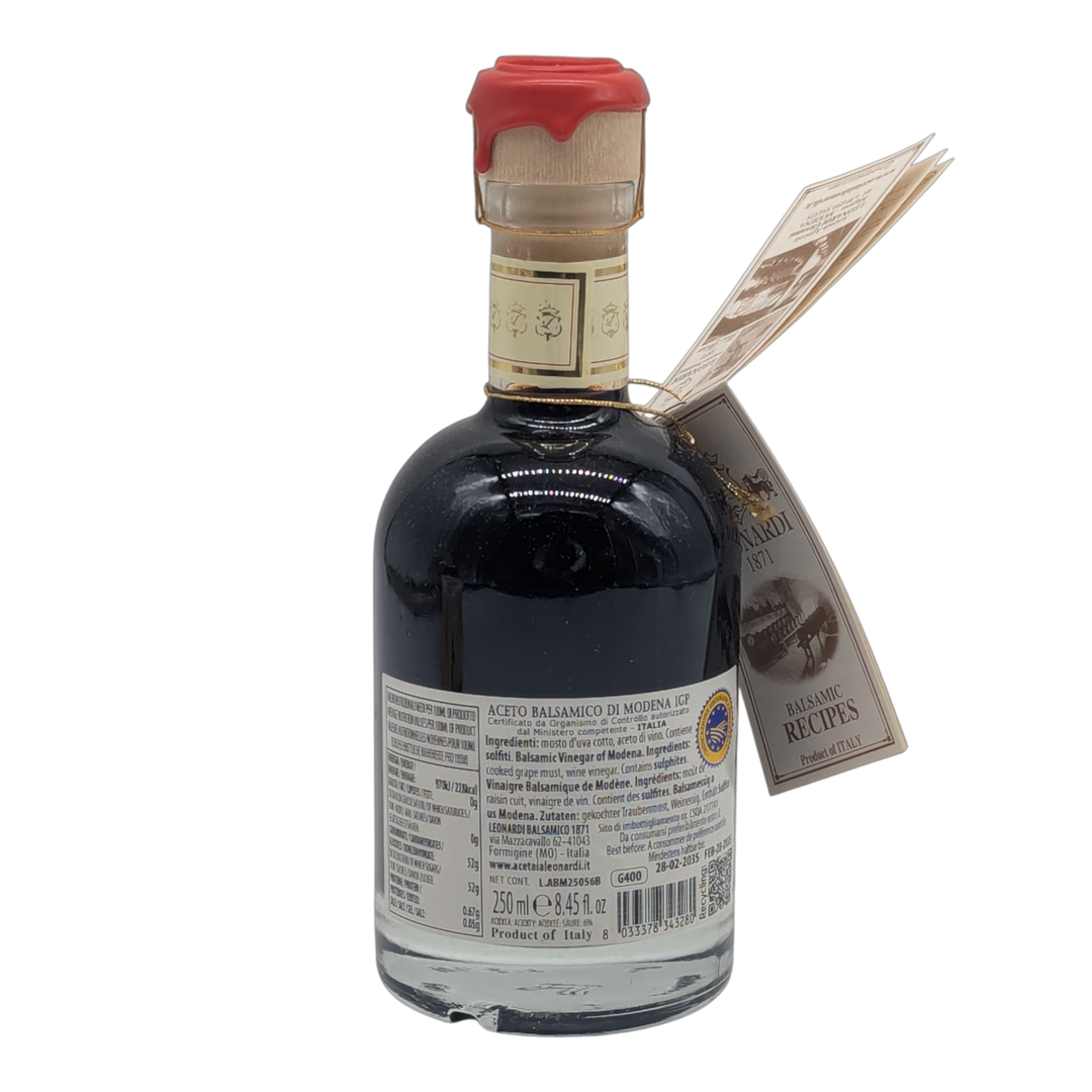 Leonardi: Aceto Balsamico di Modena - Dolce Vita - 4 Jahre - 4 Travasi, 250 ml