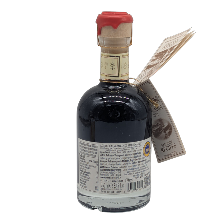 Leonardi: Aceto Balsamico di Modena - Dolce Vita - 4 Jahre - 4 Travasi, 250 ml