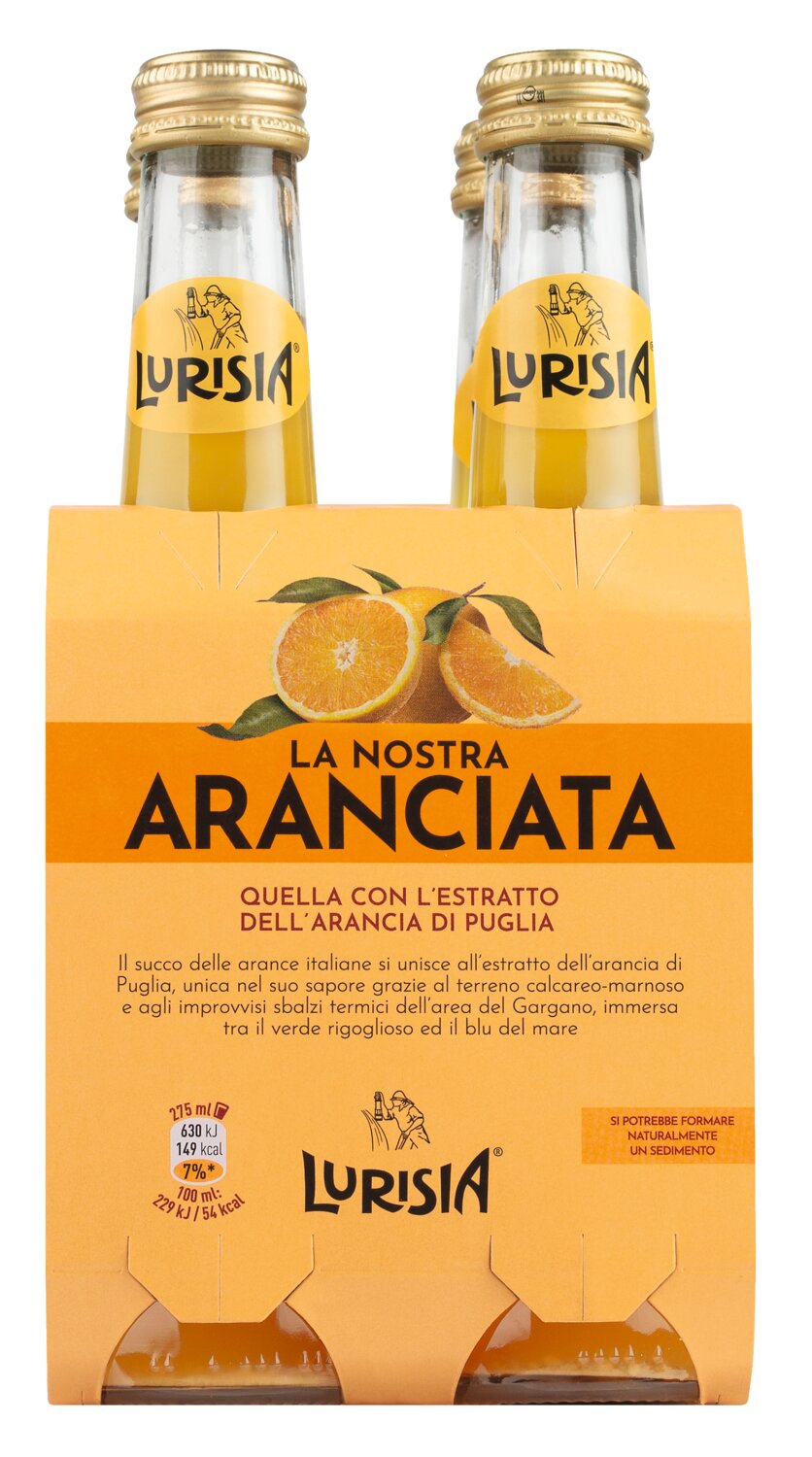 Lurisia: Aranciata - Orangenlimonade, 4x 275 ml - in OVP