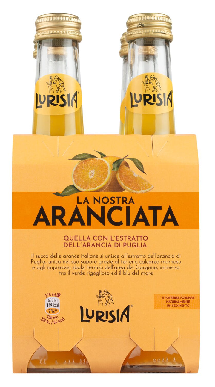 Lurisia: Aranciata - Orangenlimonade, 4x 275 ml - in OVP