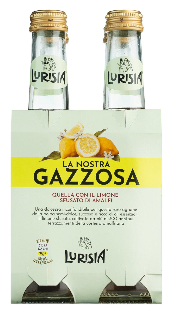Lurisia: Gazzosa - Zitronenlimonade, 4x 275 ml - in OVP