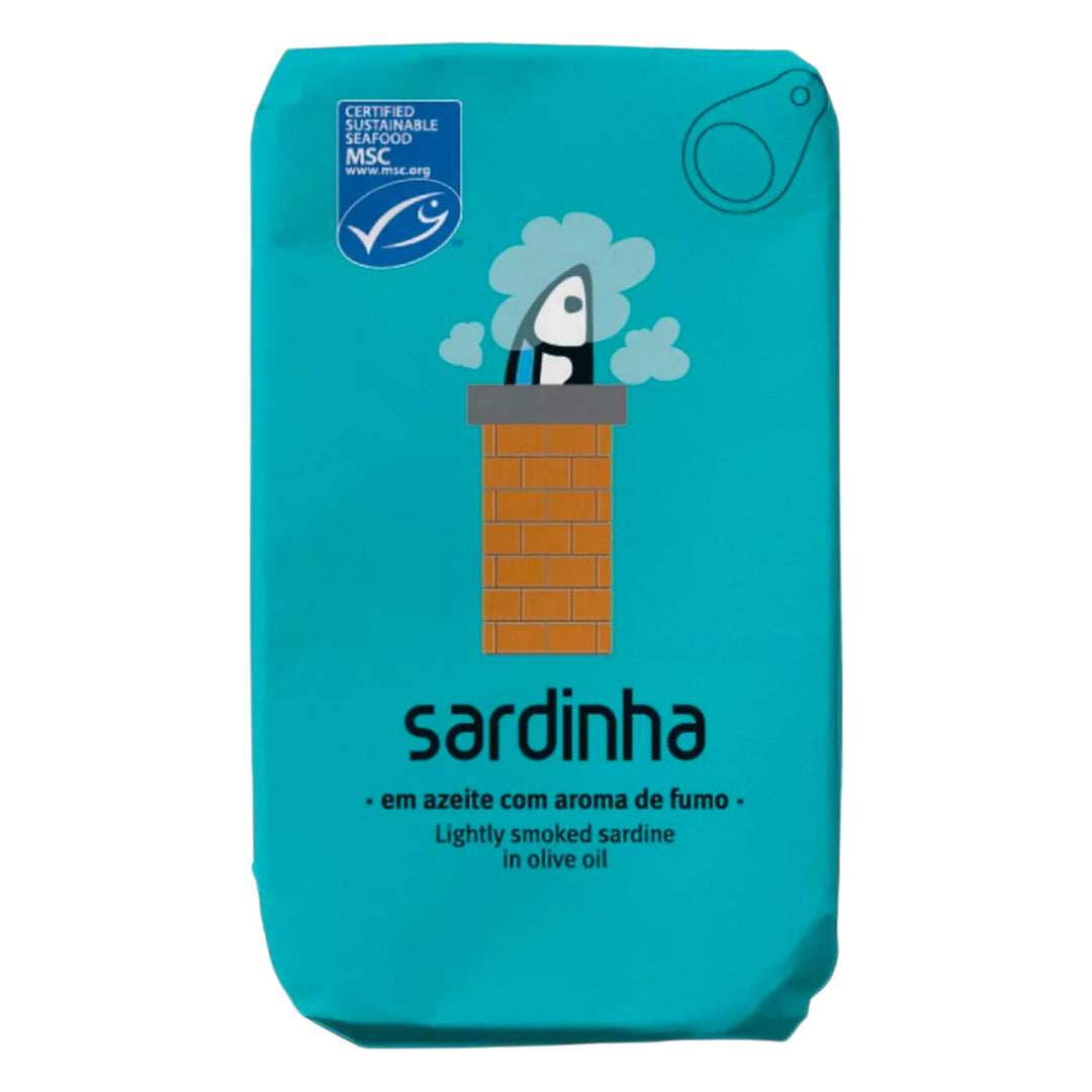A banca da Sardinha: leicht geräucherte MSC Sardinen in Olivenöl, 120 g - Piemont Express