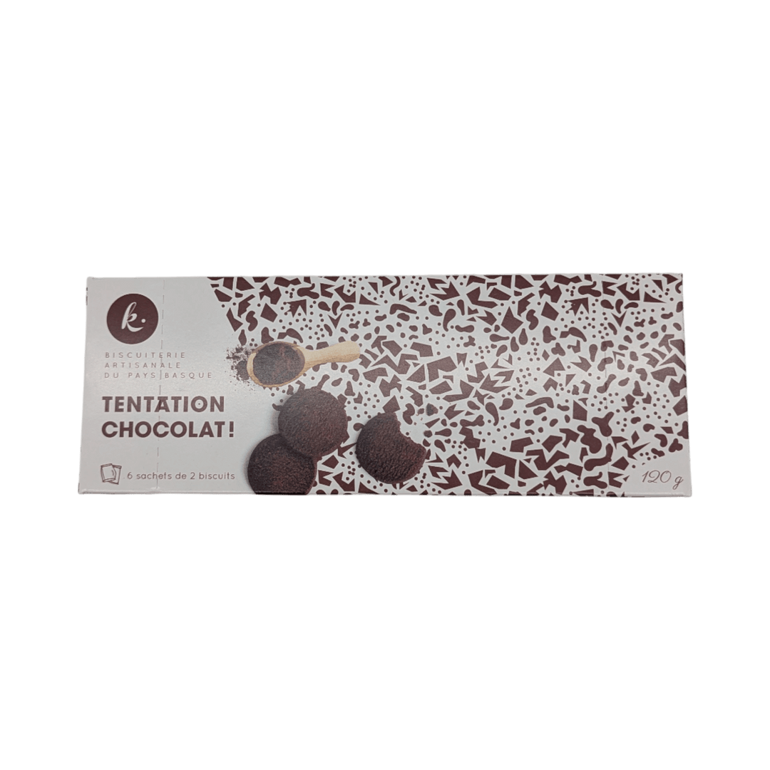 Okina: Schokoladen-Versuchungskekse - handgefertigt im Baskenland - Biscuits Tentation Chocolat, 120g
