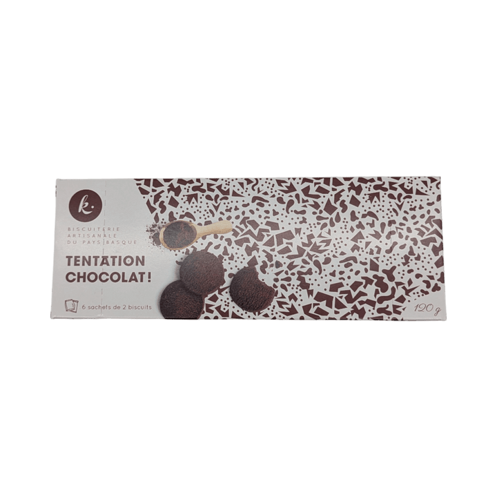 Okina: Schokoladen-Versuchungskekse - handgefertigt im Baskenland - Biscuits Tentation Chocolat, 120g
