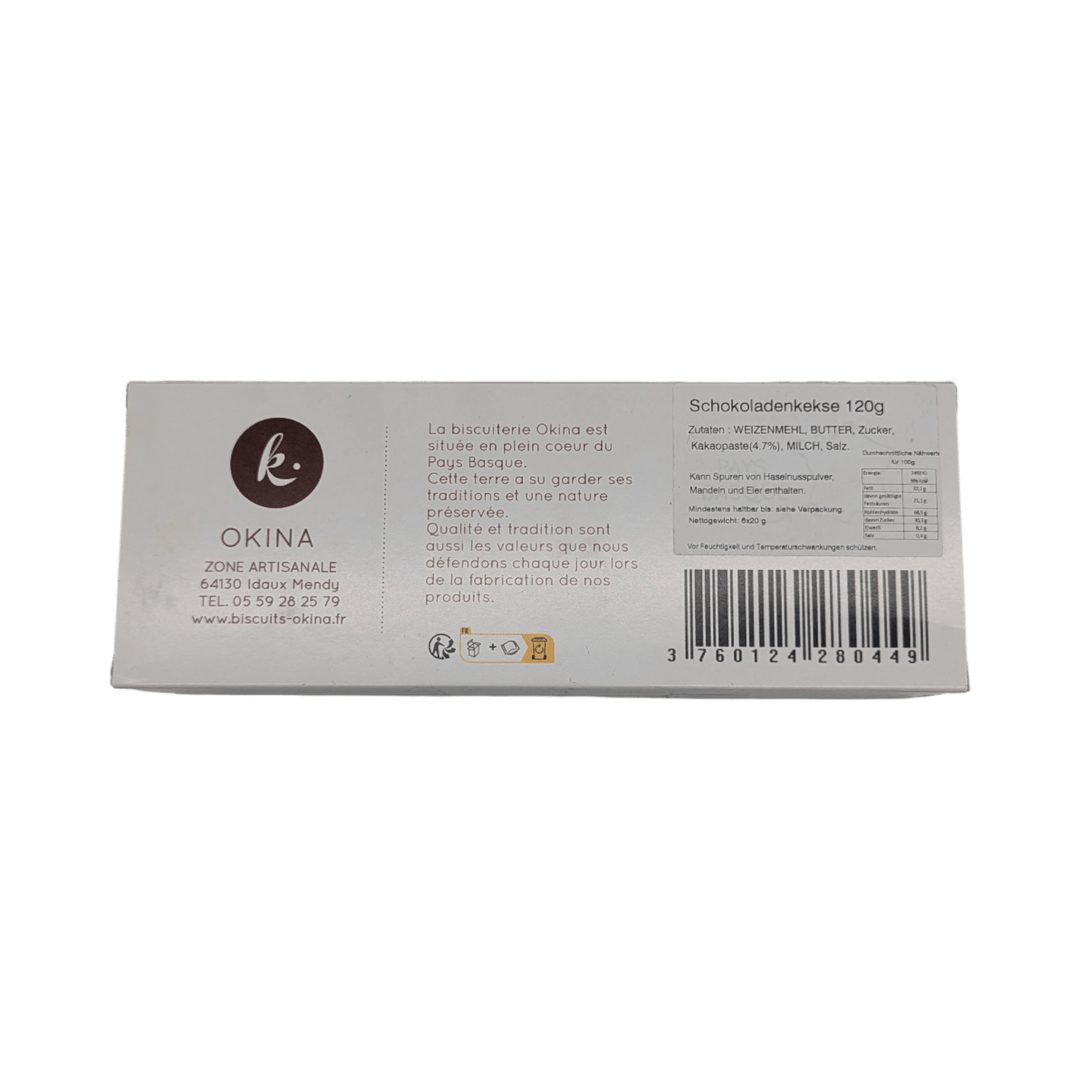 Okina: Schokoladen-Versuchungskekse - handgefertigt im Baskenland - Biscuits Tentation Chocolat, 120g