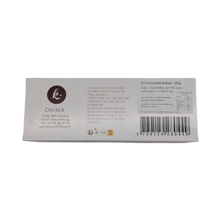 Okina: Schokoladen-Versuchungskekse - handgefertigt im Baskenland - Biscuits Tentation Chocolat, 120g