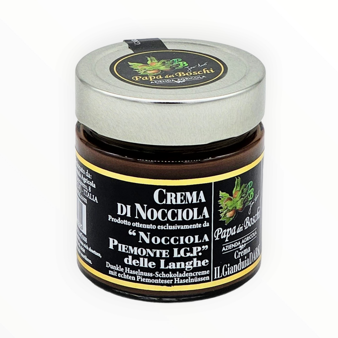 Papa dei Boschi: Piedmont Hazelnut Chocolate Cream - Crema Gianduia Dark, 250g