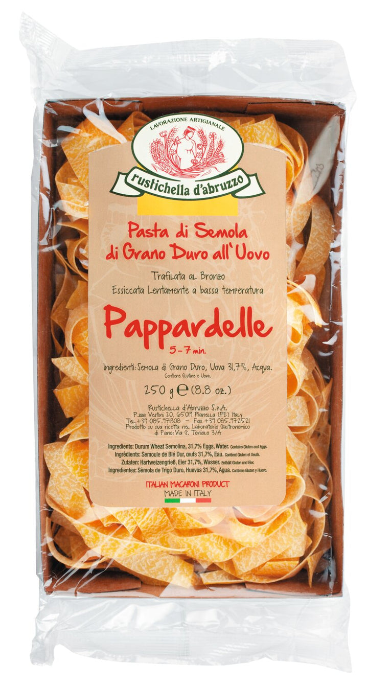 Rustichella: Pappardelle - breite Eierbandnudeln, 250 g