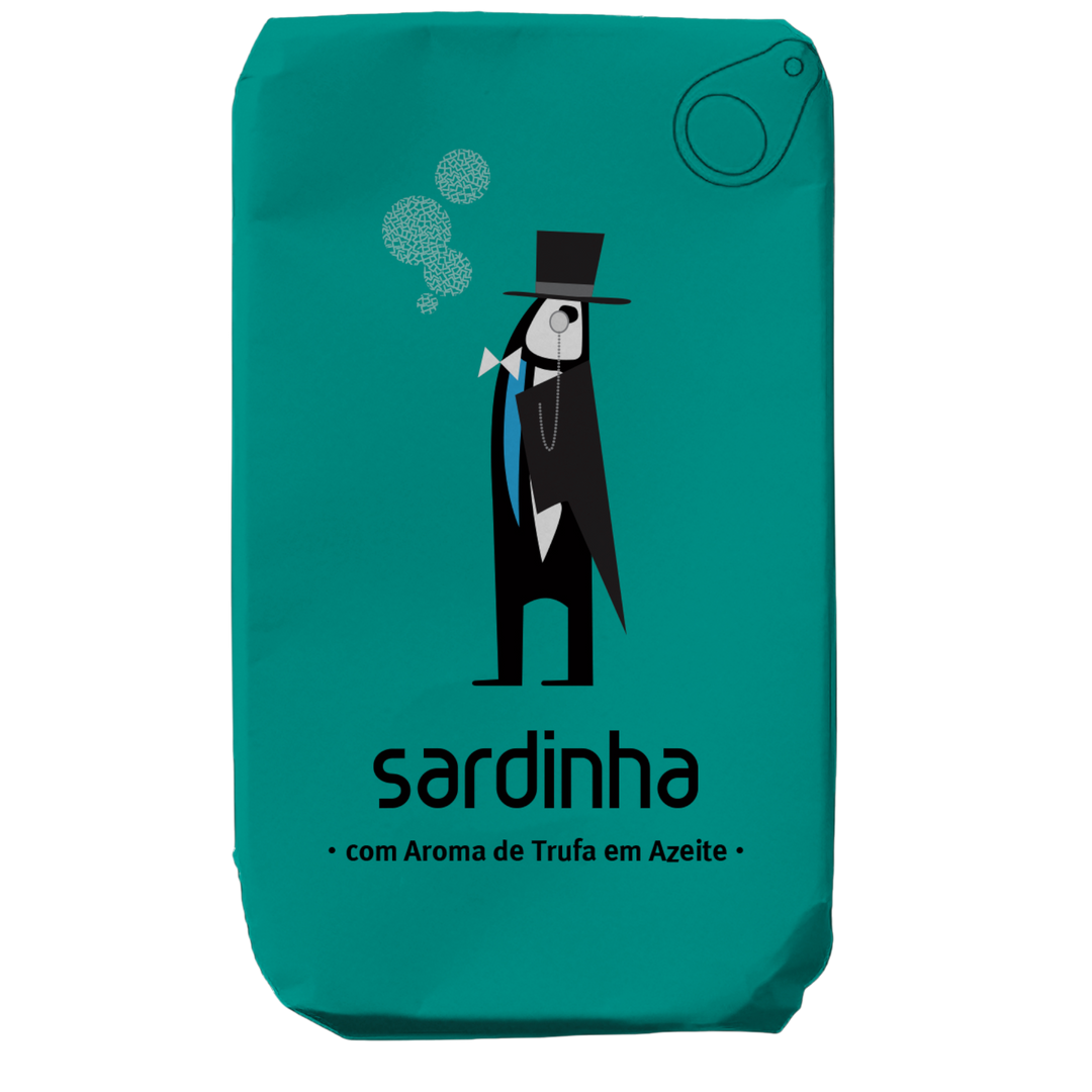 A banca da Sardinha: Sardine in olio d'oliva con aroma di tartufo, 120 g