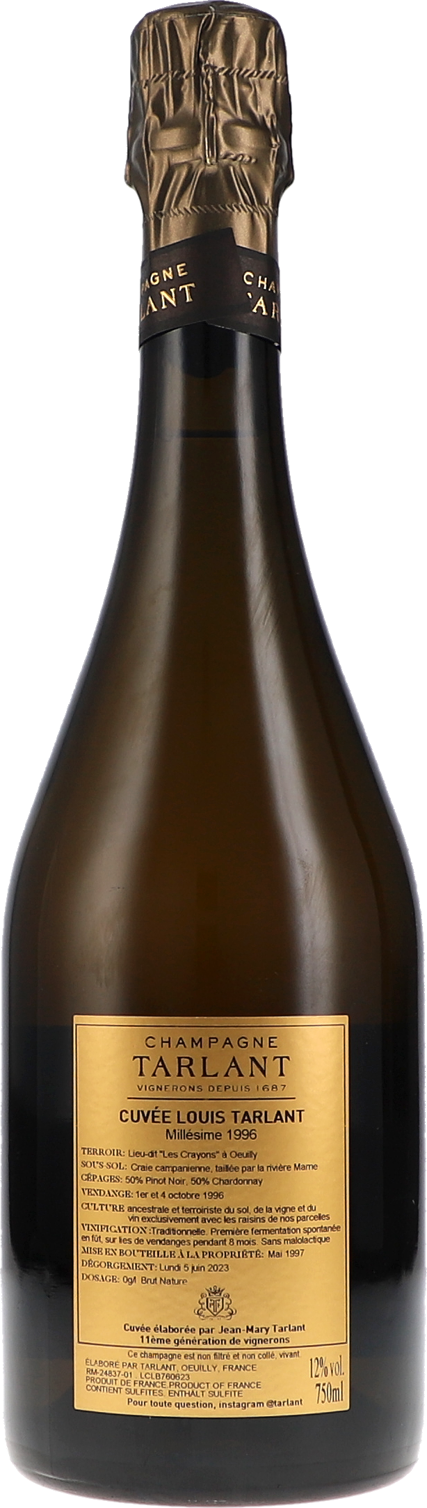 Tarlant: Cuvee Louis 1996 - Brut Nature