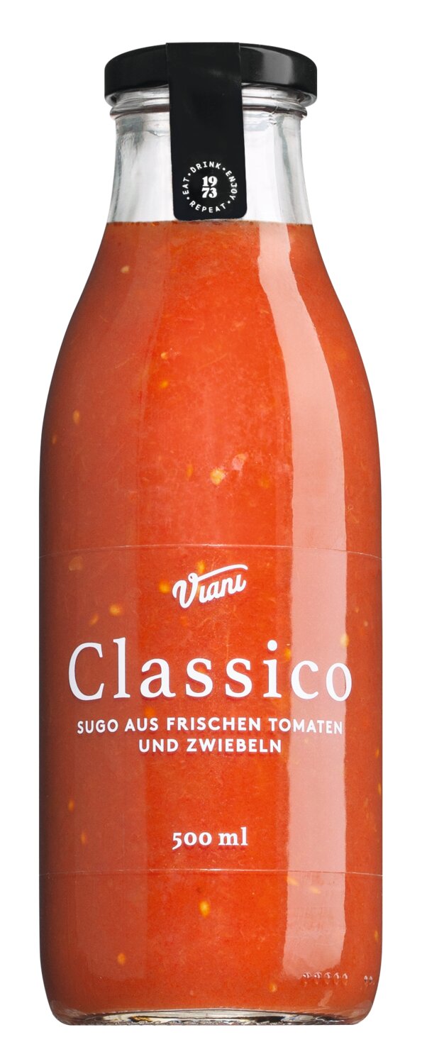 Viani: Sugo Classico – Tomatensauce aus frischen Tomaten und Zwiebeln, 500 ml