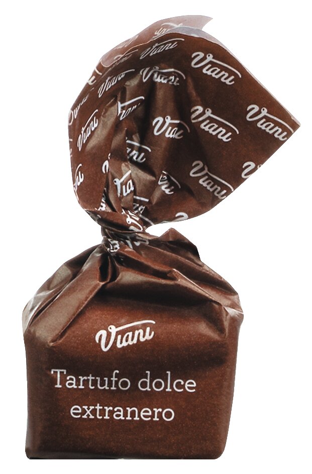 Viani: Extradunkle Schokoladentrüffel mit Piemont Haselnüssen - Tartufi dolci extraneri, 200g