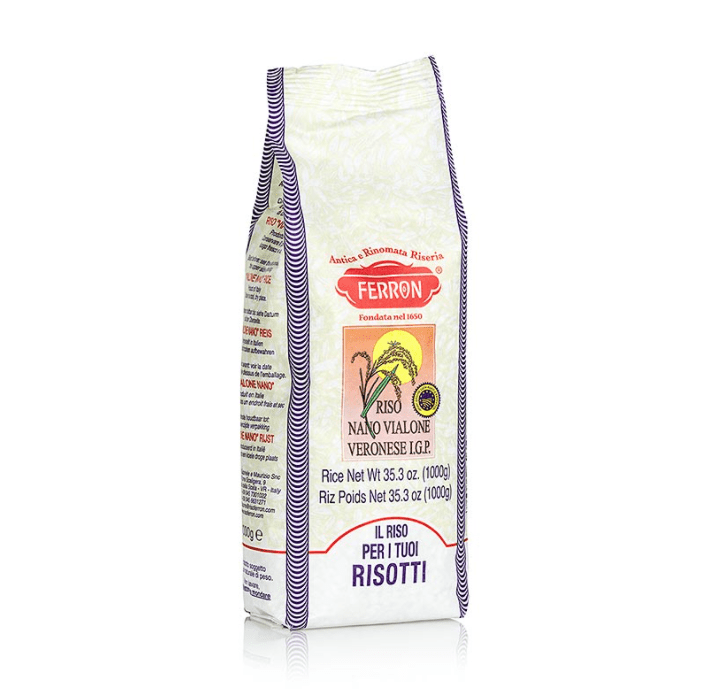 Ferron: Vialone Nano, Risotto short grain rice, 1 kg