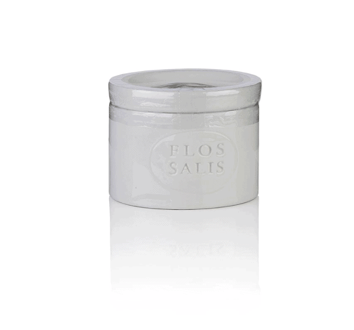 Pot à sel de table "Flos Salis®", petit, rond, sélection Flor de Sal, 100 g