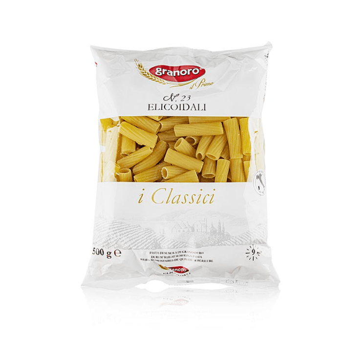 Granoro: Rigatoni/Elicoidali, short tubes, No.23, 500 g