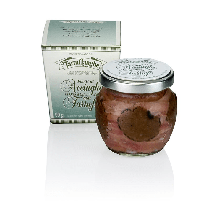 Tartuflanghe: anchovy fillets with truffles in olive oil, 90 g