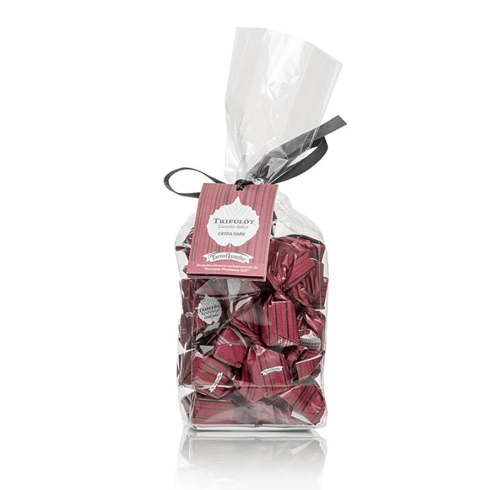 Tartuflanghe : Pralines aux truffes - Tartufi dolci d'Alba chocolat extra noir 200 g