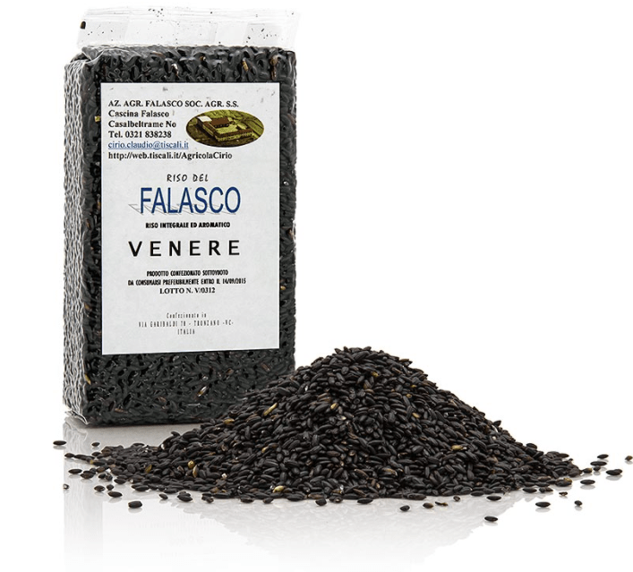 Venere. Black natural short grain rice, ideal for risotto, Piedmont - 1 kg